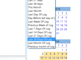 Filter reports by dates